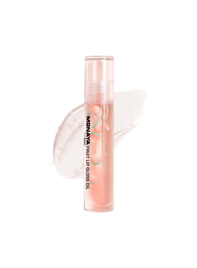 Monaya LO002 Fruit Lip Gloss, Natural Glossy Finish, Nourishing Lip Oil for Soft & Shiny Lips, Hydrating, Non-Sticky, Long-Lasting Moisture, Fruity Scent Lip Care - Image 2